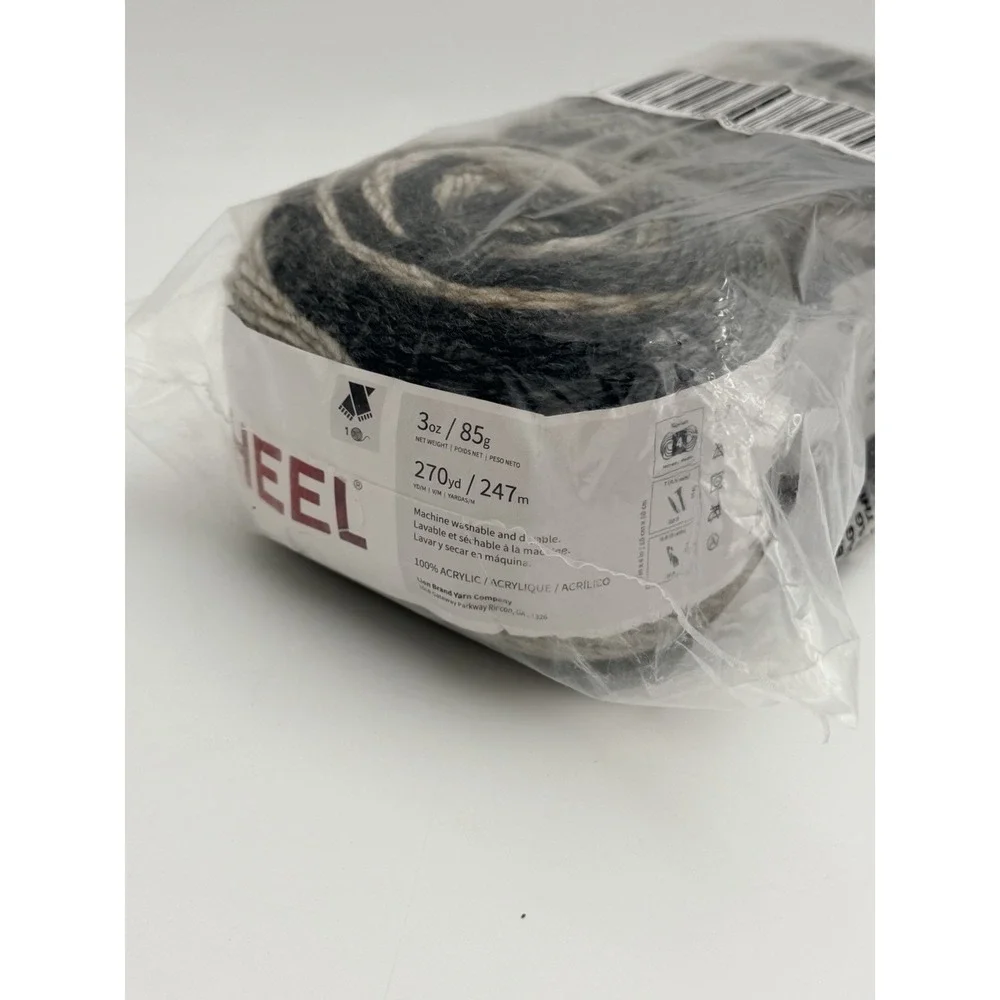 New 3 Lion Brand Ferris Wheel Yarn Cakes Morning Java Brown Grey Ombre Lot - Picture 6 of 6